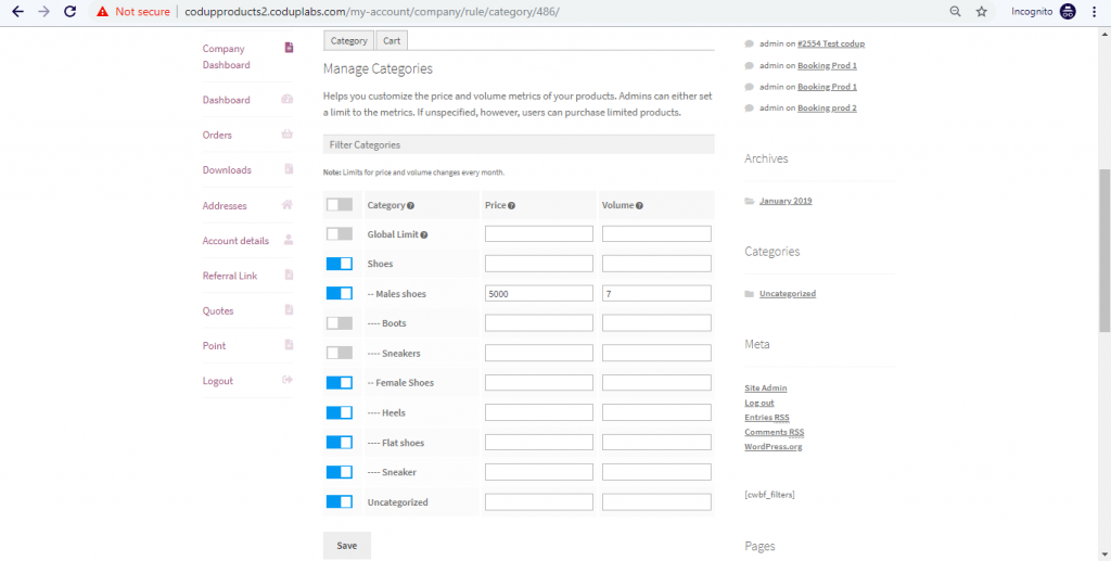 Complementos de roles y permisos de WooCommerce