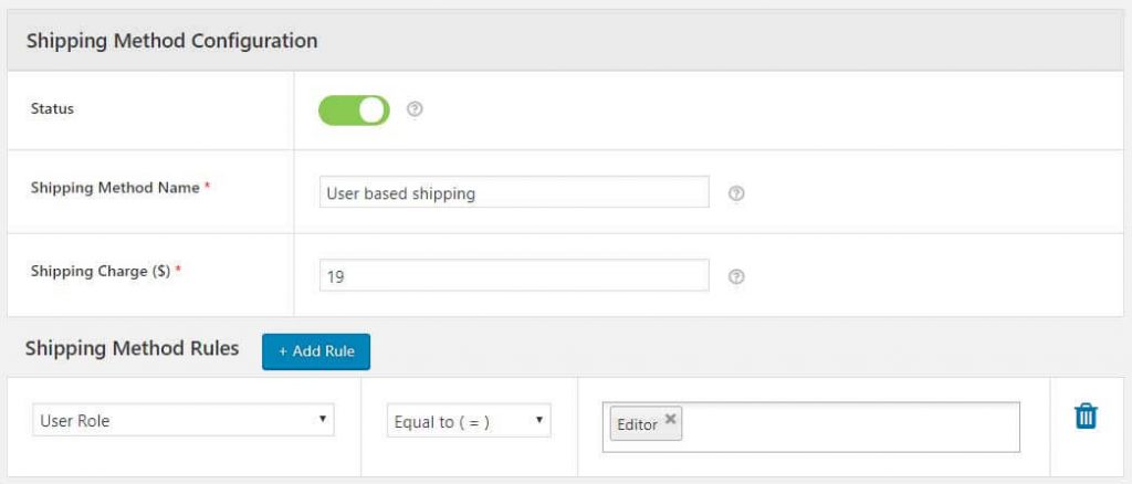 Método avançado de envio de taxa fixa para WooCommerce