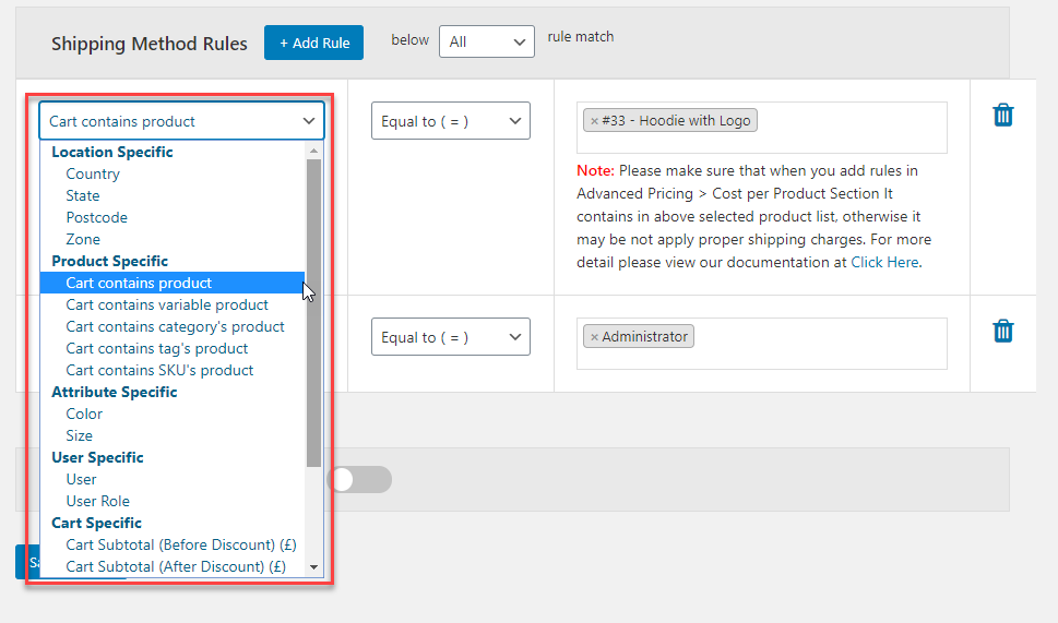 Método avançado de envio de taxa fixa para WooCommerce