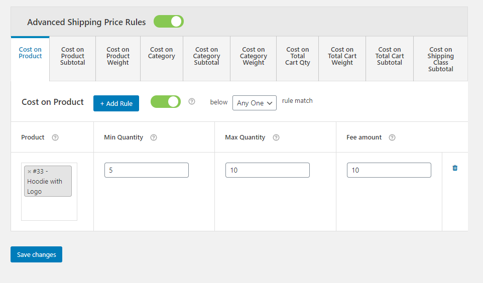 Método avançado de envio de taxa fixa para WooCommerce