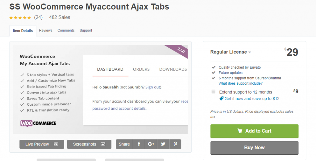 Pluginuri personalizate pentru tabloul de bord contului meu pentru WooCommerce