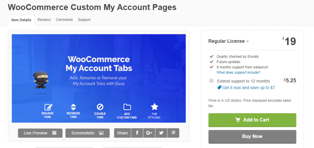 Pluginuri personalizate pentru tabloul de bord contului meu pentru WooCommerce