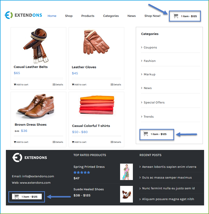 WooCommerce 迷你购物车插件