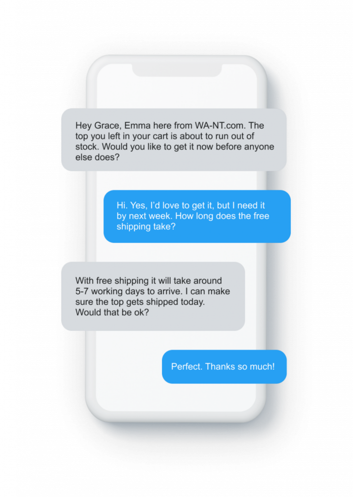 comercialización de SMS