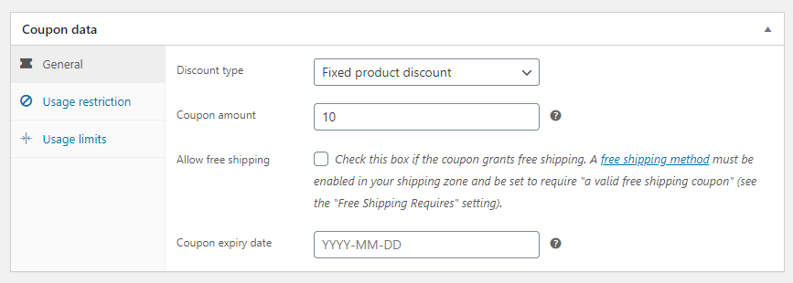 ajouter des coupons