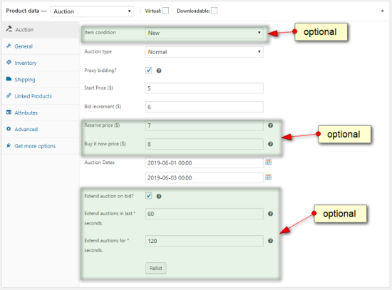 Diferentes tipos de productos de WooCommerce