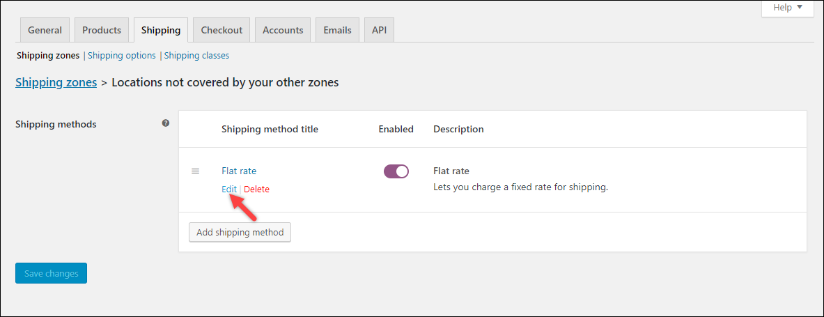 WooCommerce 免费送货 |编辑统一运费方式 WooCommerce Free Shipping | Editing Flat Rate Shipping method