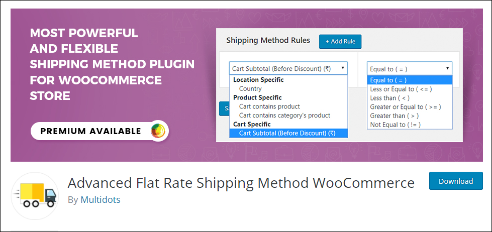 WooCommerce 免费送货 |高级统一运费方式 WooCommerce WooCommerce Free Shipping | Advanced Flat Rate Shipping Method WooCommerce