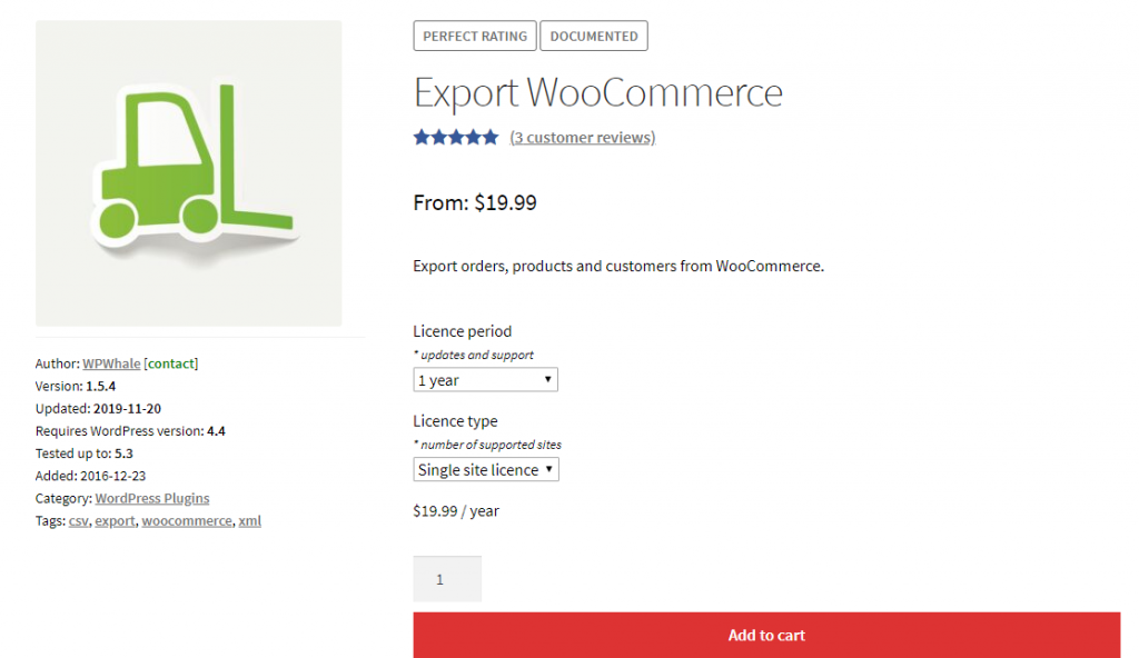 Productos de exportación de WooCommerce