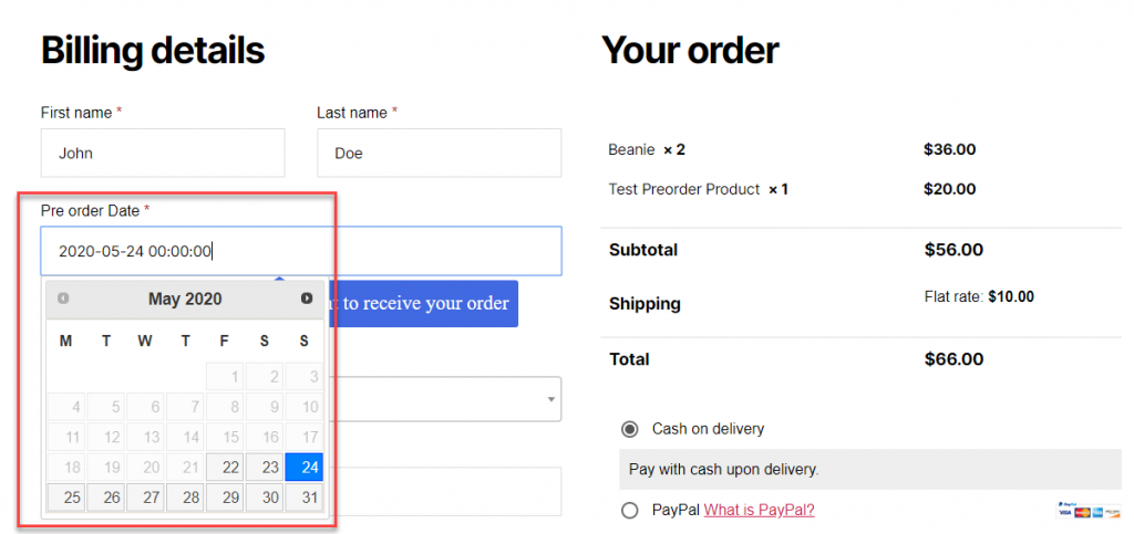 WooCommerce için ön siparişler