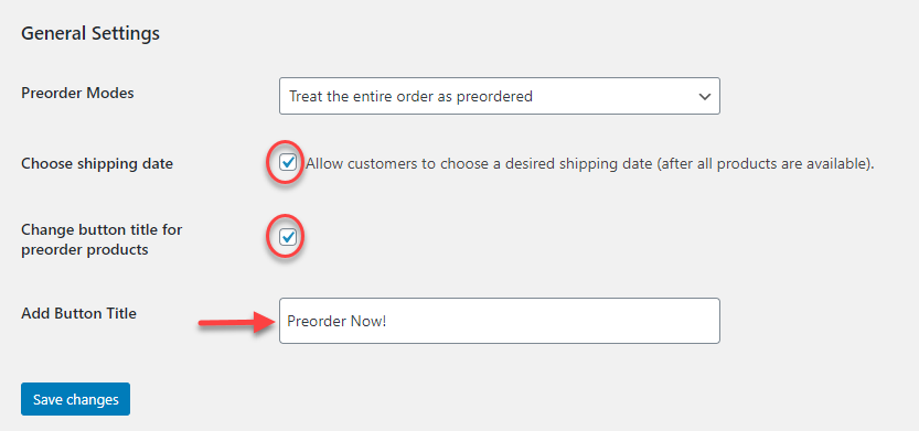 WooCommerce eklentisi için ön siparişler