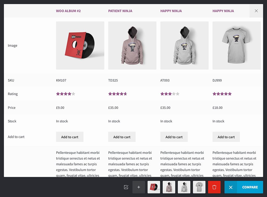 WooCommerce-Produktvergleichs-Plugins