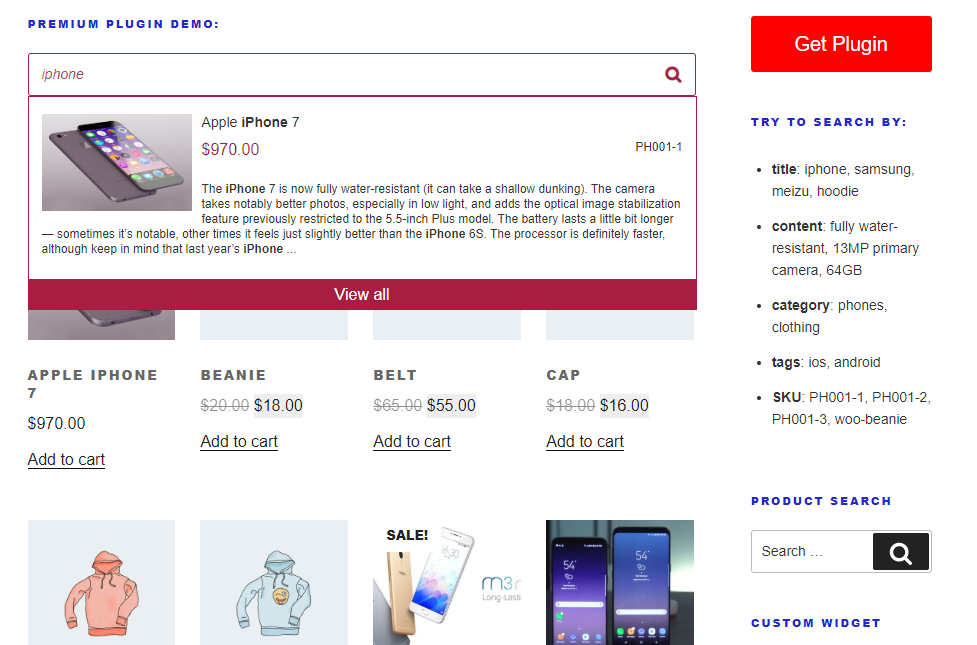 WooCommerce 검색 플러그인