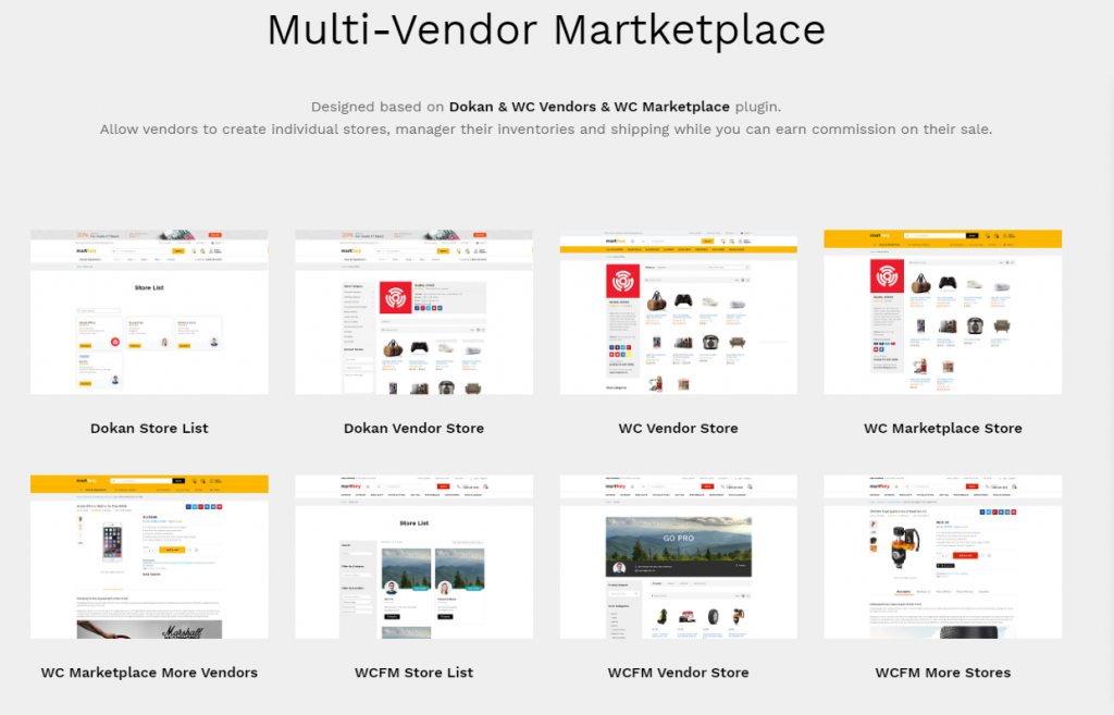 Tema multi vendor WooCommerce