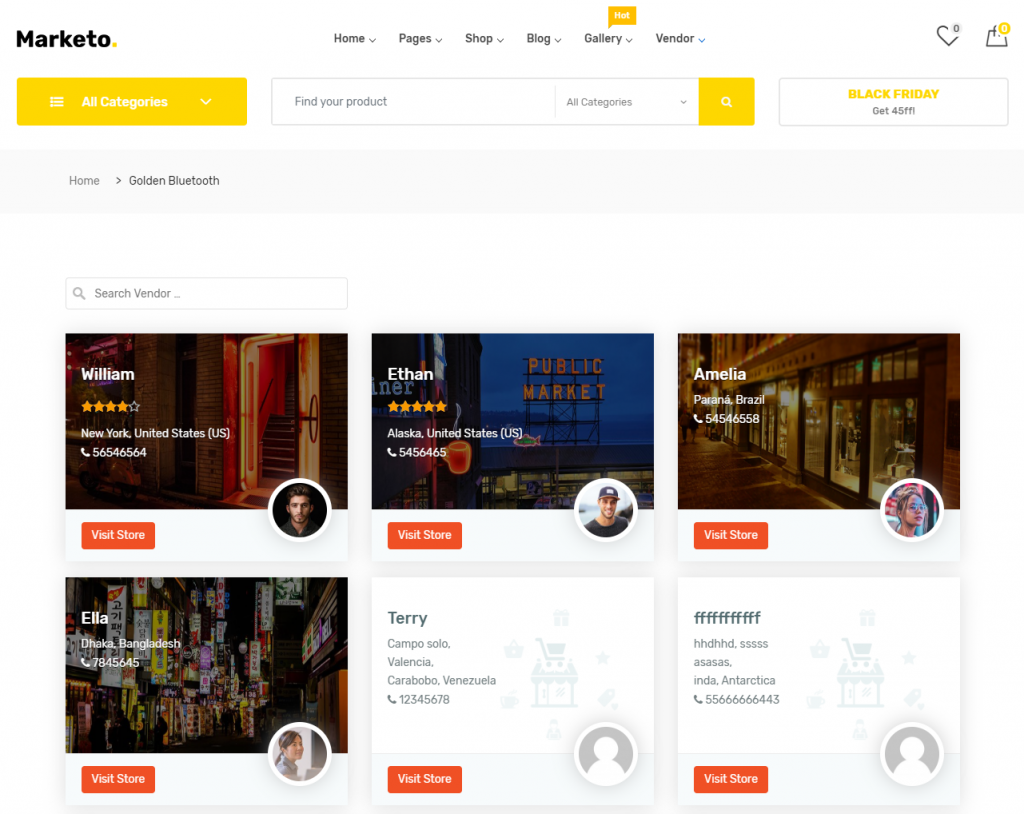 Tema multi vendor WooCommerce