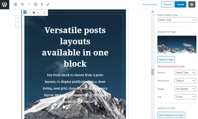 Plugin per blocchi di WordPress