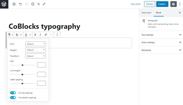 Plugin per blocchi di WordPress