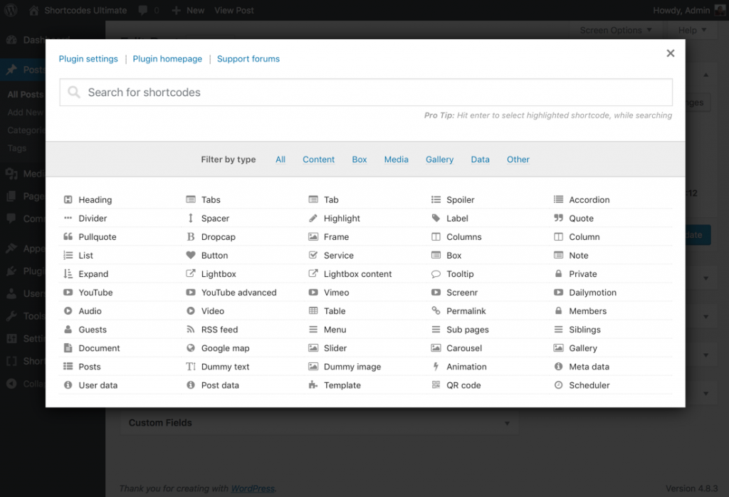 Плагины шорткодов WooCommerce