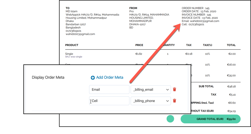 WooCommerce 插件打印发票