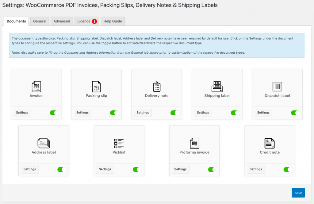 WooCommerce 插件打印发票