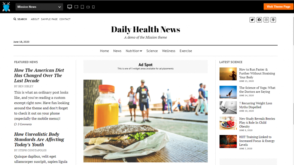 免费古腾堡友好 WordPress 主题