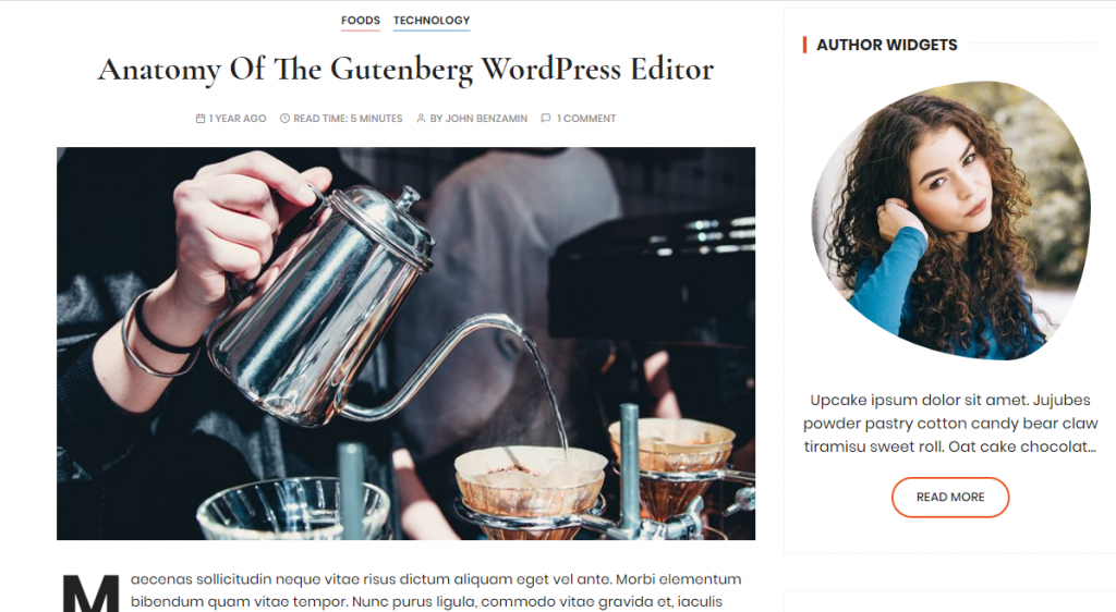 免费古腾堡友好 WordPress 主题