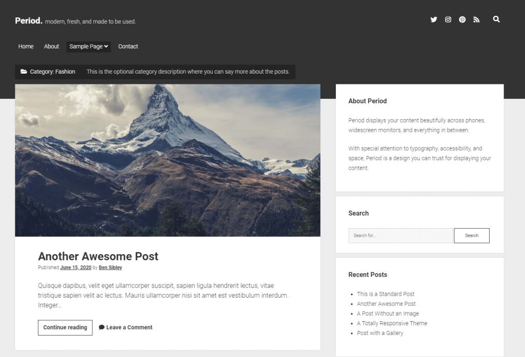 免费古腾堡友好 WordPress 主题