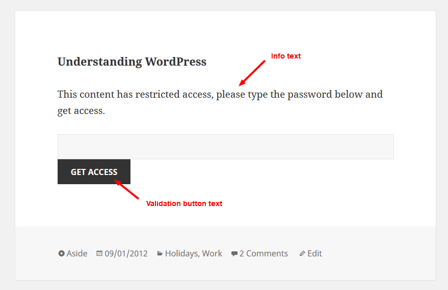 Passwort Schützen Sie WordPress-Inhalte