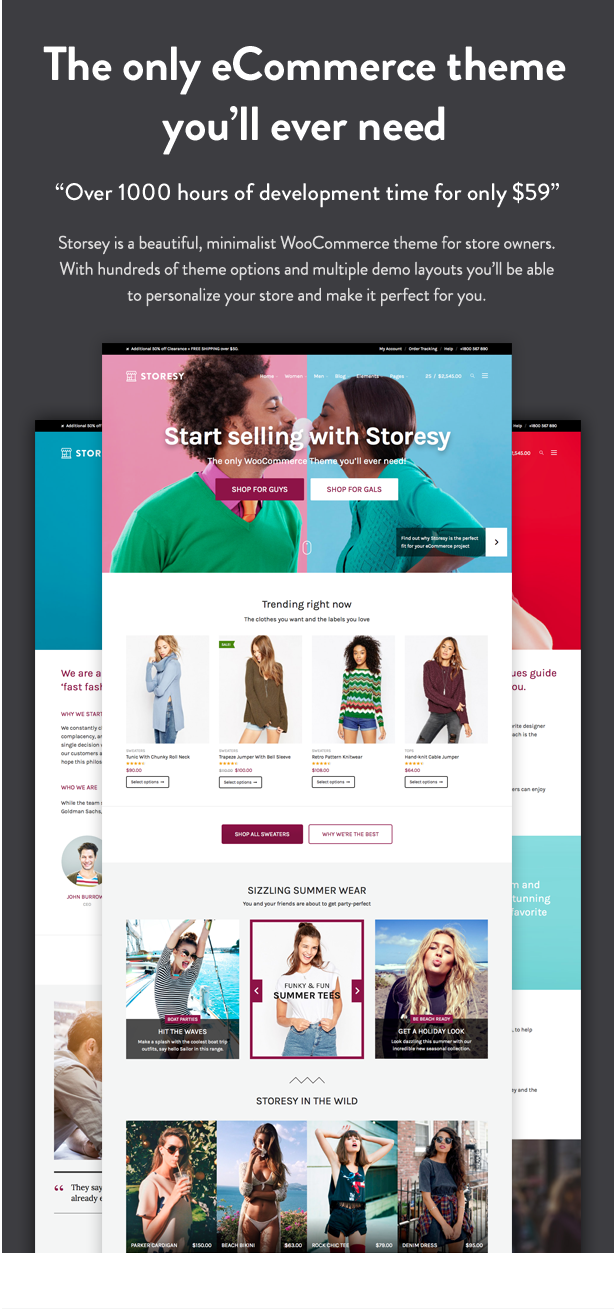Storesyは、WooCommerceストアのすばらしい機能を備えた美しいテーマです。