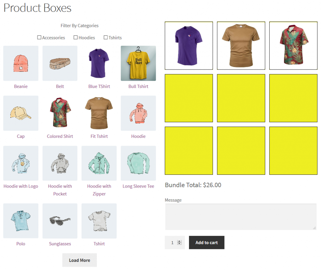 Наборы продуктов WooCommerce