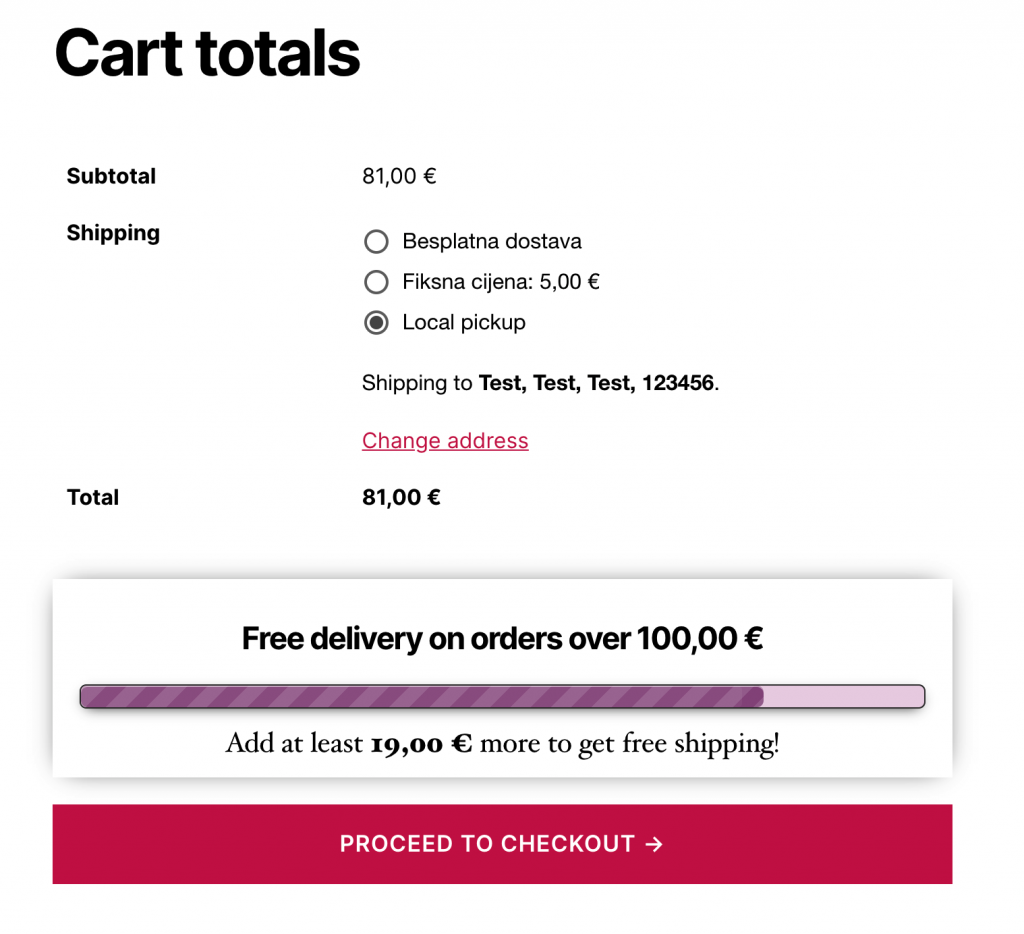 WooCommerce 免費送貨