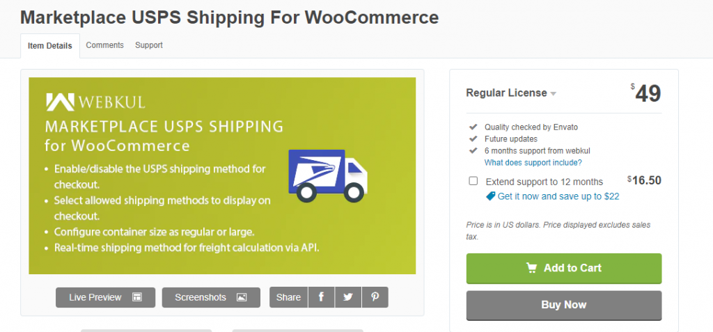ปลั๊กอิน WooCommerce USPS