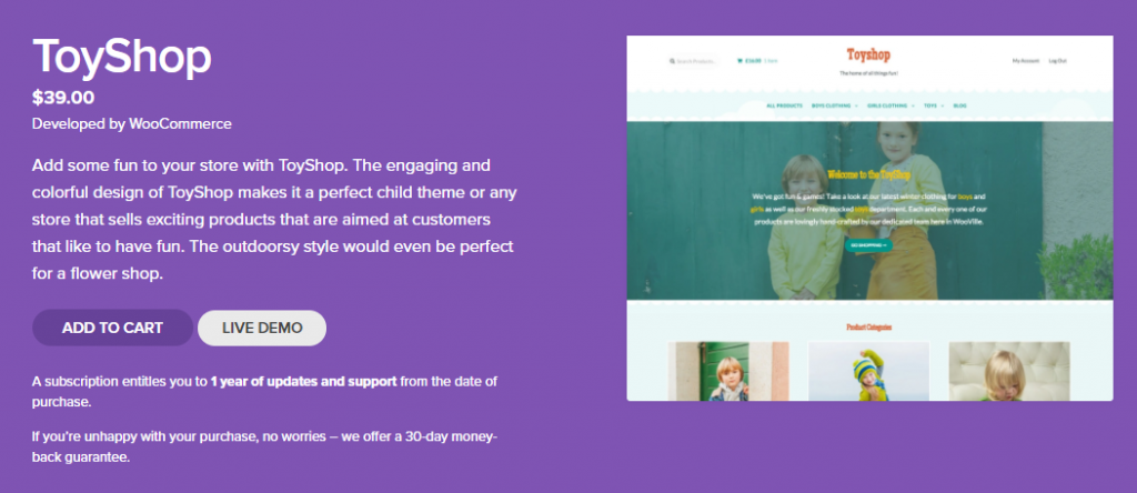 meilleurs thèmes enfants WooCommerce Storefront