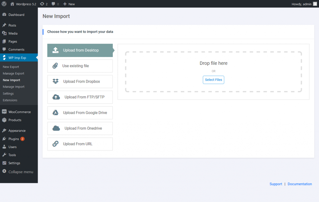 أمر WooCommerce للاستيراد والتصدير