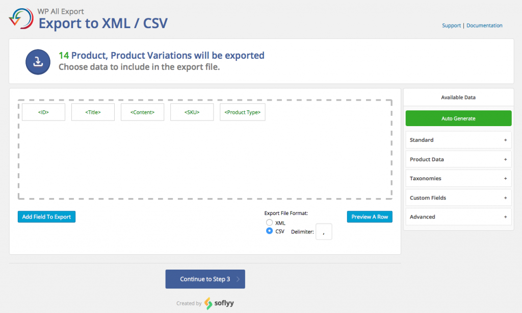 أمر WooCommerce للاستيراد والتصدير