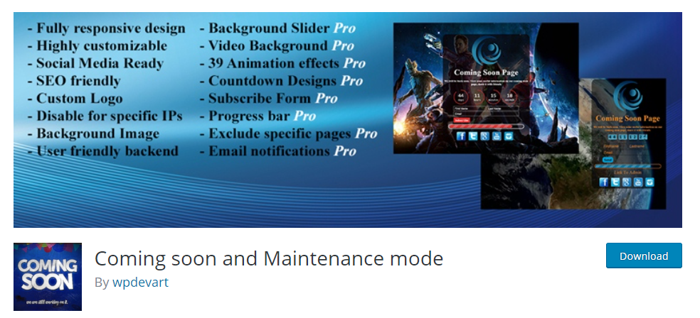 Complementos del modo de mantenimiento de WordPress