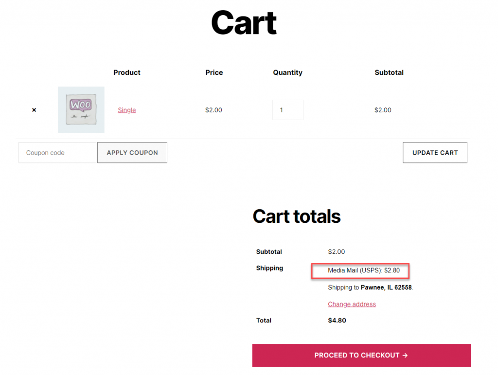 Classes d'expédition WooCommerce
