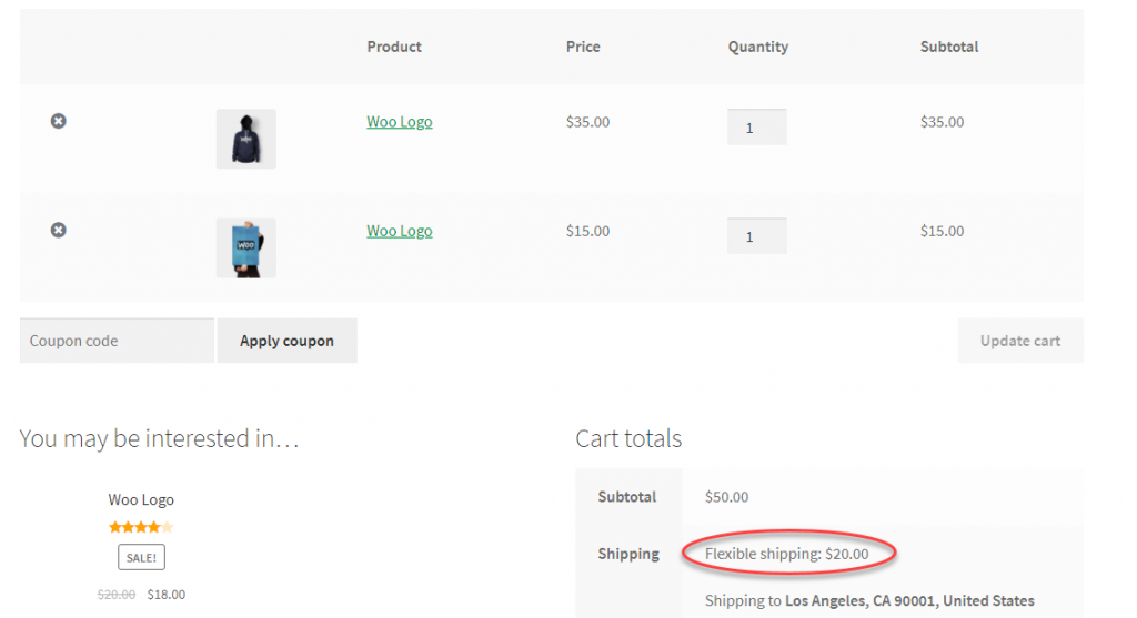 Classes d'expédition WooCommerce