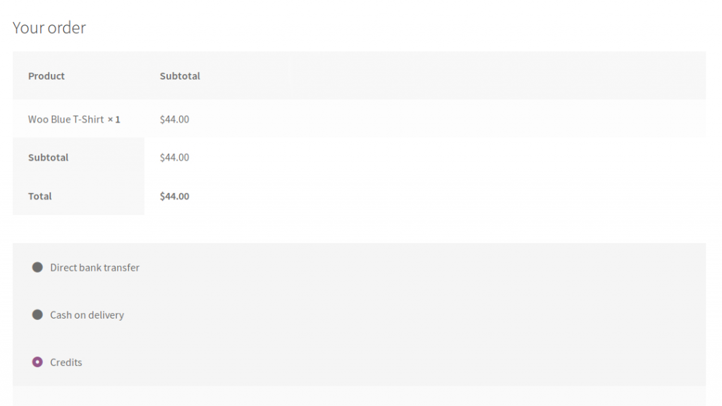 WooCommerce kredi sistemi eklentileri