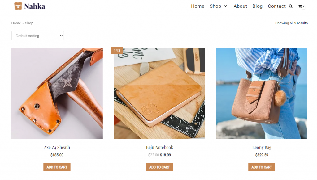 เทมเพลต WooCommerce