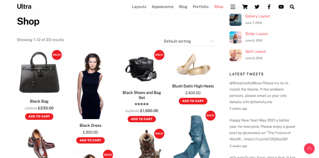 เทมเพลต WooCommerce