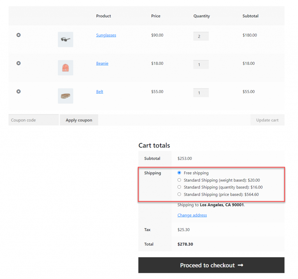 ملحقات حاسبة الشحن WooCommerce