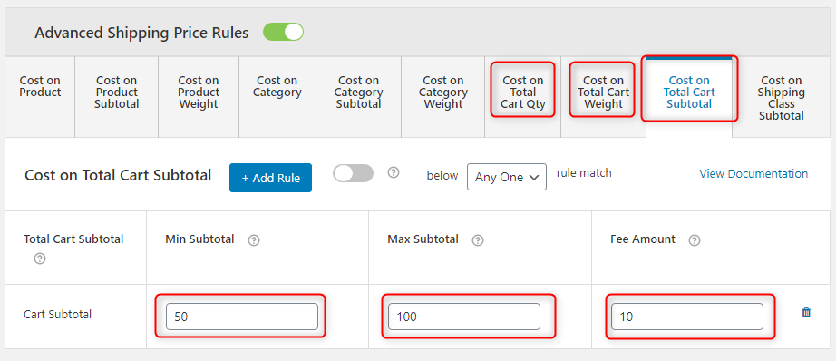 Livrare pe bază de coș WooCommerce
