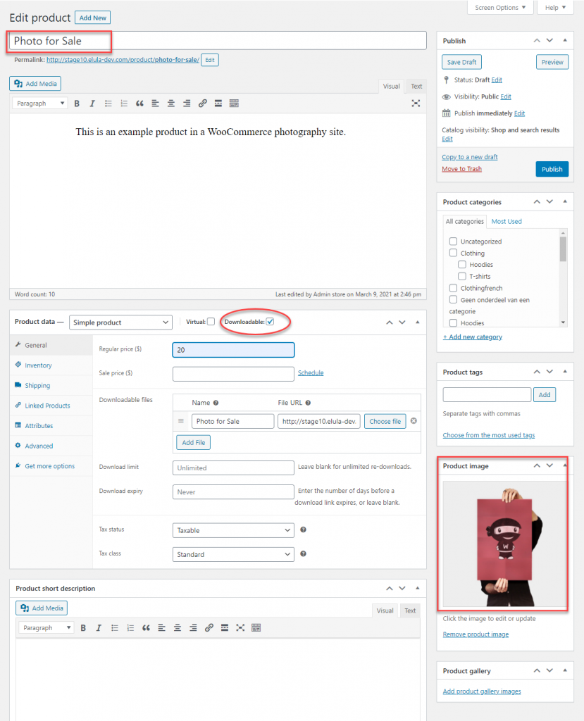 WooCommerce-Fotoseite