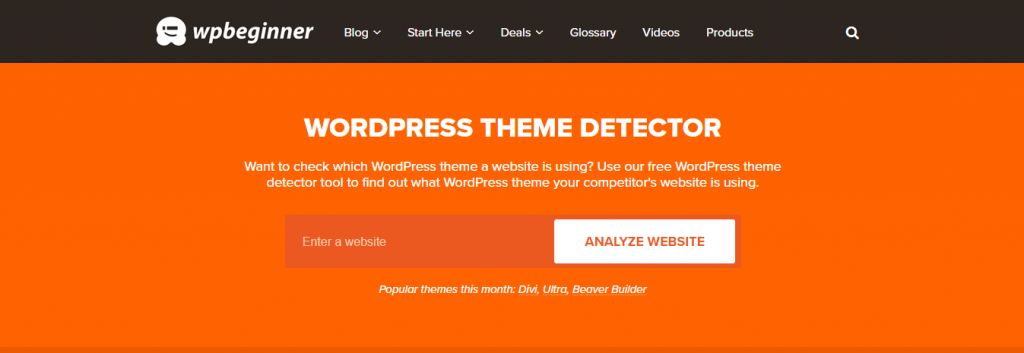 Site-uri cu detector de teme WordPress