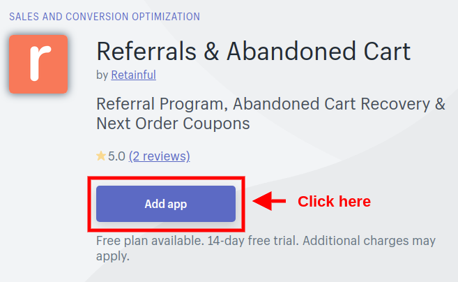 โปรแกรมแนะนำ Shopify