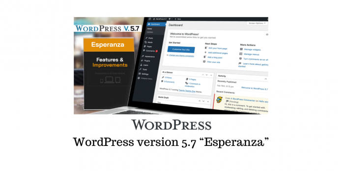 WooCommerce 5.7 版 WordPress 5.7 “Esperanza”