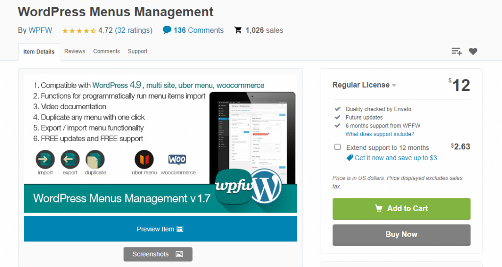 Pluginuri de meniu WordPress