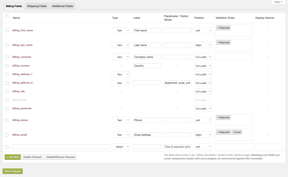 WooCommerceCheckoutManagerプラグイン