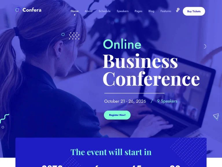 Temi WordPress per conferenze online